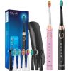 Sonic toothbrushes with head set and case FairyWill FW-508 (Black and pink)