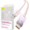 Quick Charge USB-C Baseus Flash, 6A,1m (Pink)