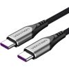 USB-C to USB-C Charging Cable, Vention TAEHF, PD 5A, 1m (black)