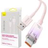 Quick Charge USB-C Baseus  6A, 1m (Pink)