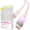 Quick Charge USB-C Baseus  6A, 1m (Pink)