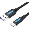 USB 3.0 A to USB-C Cable Vention COZBC 0.25m Black PVC