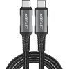 Cable USB-C to USB-C Acefast C1-09, 48W,  1m (black-gray)