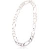 Серебряная цепочка Фигаро 7 мм, алмазная обработка граней #2400142-bracelet, Серебро 925°, длина: 21 см, 14.5 гр.