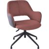 Task chair KENO without castors, dark pink/grey