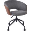 Task chair KARINA with castors, grey/light brown