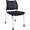 Guest chair VICKI with castors, black