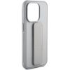 iLike iPhone 15 Plus Silicone Case with stand Apple Silver