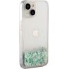 iLike iPhone 15 Silicone Case Water Glitter Apple Silver