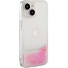 iLike iPhone 15 Silicone Case Water Glitter Apple Pink