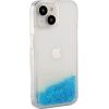 iLike iPhone 15 Silicone Case Water Glitter Apple Blue