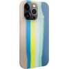 Evelatus iPhone 15 Pro Silicone case Multi-Colored Apple Blue Pink
