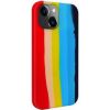 Evelatus iPhone 15 Silicone case Multi-Colored Apple Rainbow