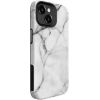 Evelatus iPhone 15 Plus Armor case TPU+PC Customized Print Design Apple Marble White