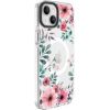 Evelatus iPhone 15 PC+TPU With MagSafe Customized Print Flower Apple Transparent