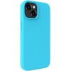 Evelatus iPhone 15 Premium Soft Touch Silicone Case Cyan Apple Blue