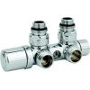 Carlo Poletti Rad. dubultbloks Twinvalve Thermo 1/2` x 24-19, 90°, balts (50mm)