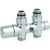 Carlo Poletti Rad. dubultbloks Twinvalve Thermo 1/2` x 24-19, taisns, hromēts (50mm)