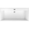 Villeroy & Boch vanna Squaro Edge 12 Duo, 1700x750 mm, ar sifonu, ar kājām, balta Quaryl®