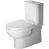 Duravit pods ar SC vāku No.1 Rimless, universāls izvads, pievads no apakšas, balts