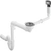 Hansgrohe virtuves izlietnes sifons ar izplūdi un pārplūdi D16-10, 1½ x40/50 mm, balta plastmasa