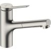 Hansgrohe virtuves izlietnes maisītājs ar izvelkamu dušu Zesis M33-150 2jet, stainless steel finish + sBox