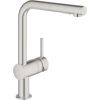 Grohe virtuves izlietnes maisītājs ar izvelkamu dušu Minta, ar pārslēgu, supersteel