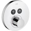 Hansgrohe iebūvējamā termostata ShowerSelect virsapmetuma daļa, 2 ceļu pārslēdzējs, hroms