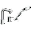 Hansgrohe iebūvējamā vannas maisītāja Talis S virsapmetuma daļa, 3 caurumu, uz virsmas, hroms