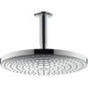 Hansgrohe dušas galva ar turētāju Raindance Select S 300 2jet, no griestiem, balta/hroms