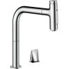 Hansgrohe virtuves izlietnes maisītājs ar izvelkamu dušu Metris Select M71 200 2jet, 2 caurumu, hroms + sBox