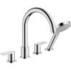 Hansgrohe iebūvējamā vannas maisītāja Vernis Shape virsapmetuma daļa, 4 caurumu, uz virsmas, hroms