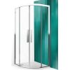 dušas stūris ECR2N, 900x900 mm, h=2050, r=550, black elox/caurspīdīgs stikls