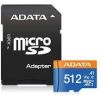 A-data MEMORY MICRO SDXC 512GB W/AD./AUSDX512GUICL10A1-RA1 ADATA