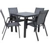 Garden furniture set DELGADO table and 4 chairs