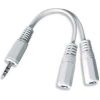 CABLE AUDIO SPLITTER 3.5MM/10CM WHT CCA-415-0.1M GEMBIRD