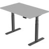 Extradigital Height-Adjustable Table, 139cm x 68 cm, Gray