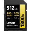 Lexar карта памяти SDXC 512GB Professional 1800x UHS-II U3 V60