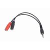 Adapteris 3.5MM 4-PIN TO/3.5MM S+MIC CCA-417W 20cm, black