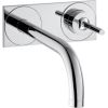 Hansgrohe iebūvējamā izlietnes maisītāja Axor Uno² virsapmetuma daļa, 2 caurumu, iztece 225 mm, no sienas, hro