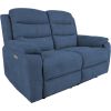 Recliner sofa MIMI 2-seater, electric, blue