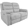 Recliner sofa MIMI 2-seater, electric, silver grey