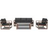 Garden furniture set DUISBURG table, sofa and 2 armchairs