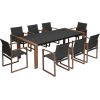 Garden furniture set DUISBURG table and 8 chairs