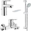 Grohe maisītāju komplekts BauEdge (23328+23334+27853+27596), hroms