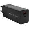 Qoltec 52382 GaN POWER PRO charger | 1xUSB type C | 1xUSB A | 100W | 5-20V | 1.5-5A | PD | Black