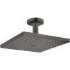 Hansgrohe dušas galva ar turētāju Raindance E 300 1jet, no griestiem, brushed black chrome