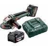 Leņķa slīpmašīna Metabo WB 18 LT BL 11-125 Quick; 18 V; 2x5,2 Ah akum.