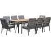 Garden furniture set PARKER table and 8 chairs