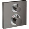 Hansgrohe iebūvējamā termostata Ecostat Square virsapmetuma daļa, ar 2 izejām, brushed black chrome